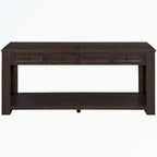 Console Table with Storage Drawers and Bottom Shelf