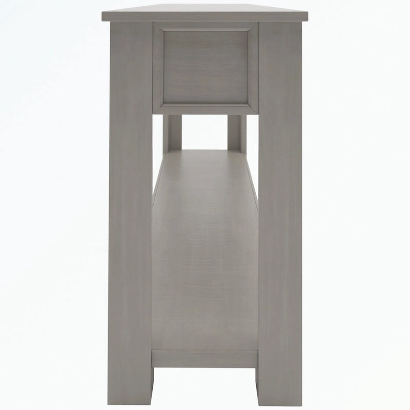 Console Table with Storage Drawers and Bottom Shelf