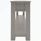 Console Table with Storage Drawers and Bottom Shelf