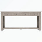 Console Table with Storage Drawers and Bottom Shelf