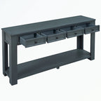 Console Table with Storage Drawers and Bottom Shelf
