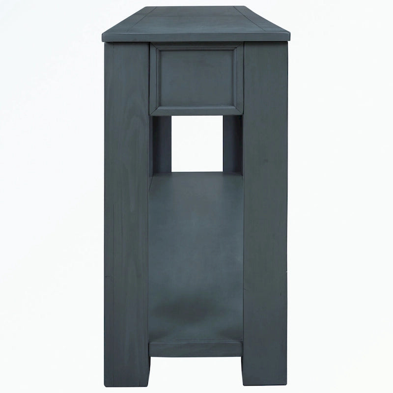 Console Table with Storage Drawers and Bottom Shelf