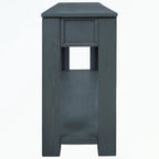 Console Table with Storage Drawers and Bottom Shelf