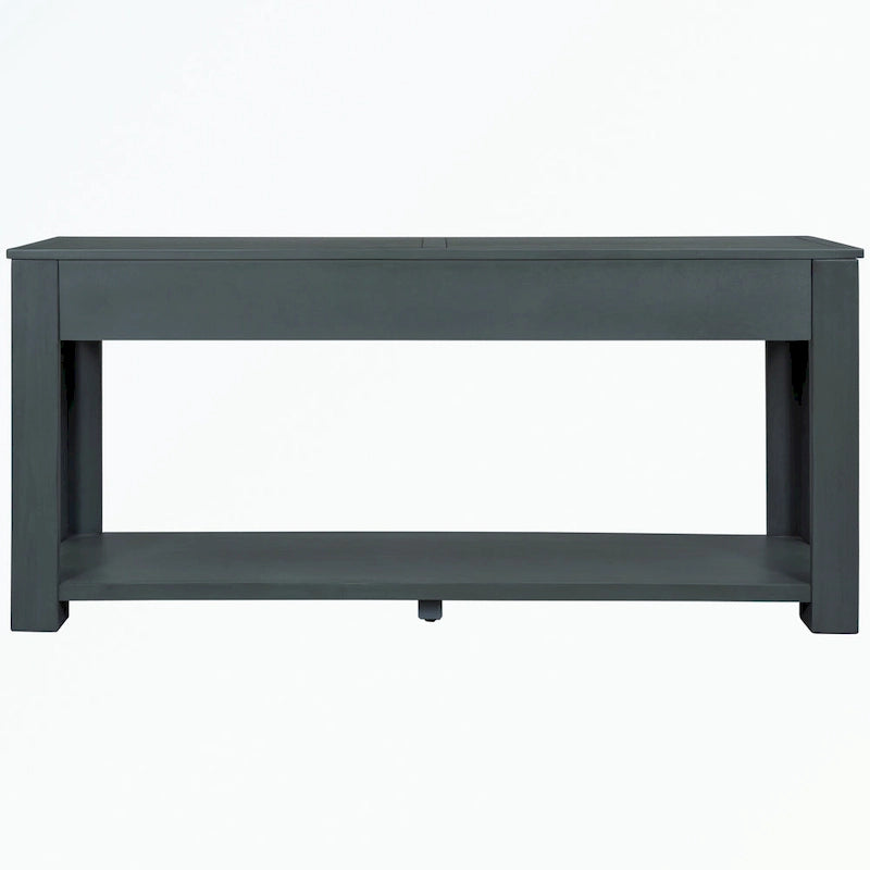 Console Table with Storage Drawers and Bottom Shelf