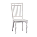 Magnolia Manor Antique White Weathered Bark Opt 7 Piece Leg Table Set