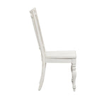 Magnolia Manor Antique White Weathered Bark Opt 7 Piece Leg Table Set