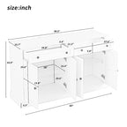Kitchen Sideboard Storage Buffet Cabinet with 2 Drawers and 4 Doors