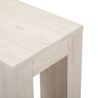 Plank and Beam Modern Rectangular Side Table with Shelf