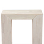 Plank and Beam Modern Rectangular Side Table with Shelf
