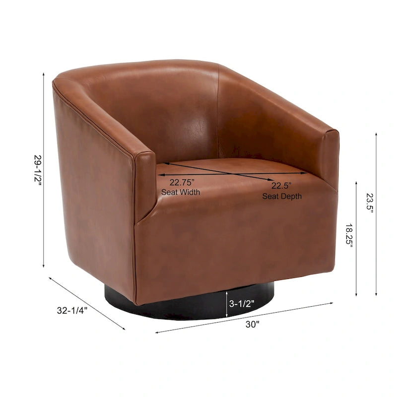 Gilbert Wood Base Swivel Chair by Greyson Living