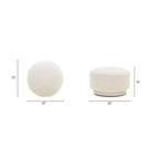 Fuji 15 Faux Sherpa Mushroom Footstool Ottoman