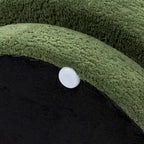 Fuji 15 Faux Sherpa Mushroom Footstool Ottoman
