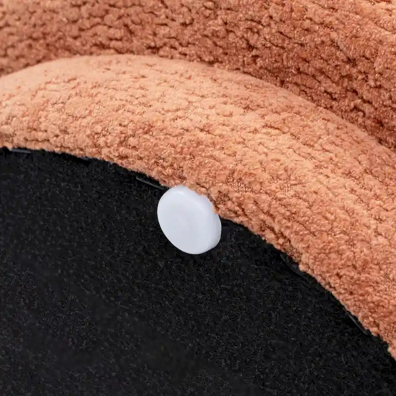 Fuji 15 Faux Sherpa Mushroom Footstool Ottoman