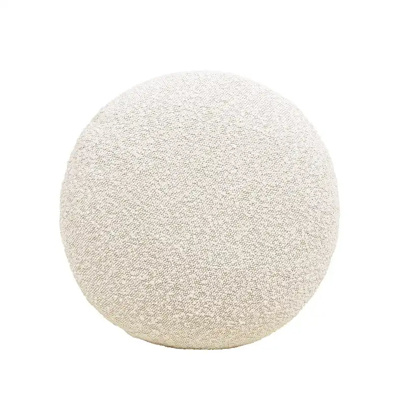 Fuji 15 Faux Sherpa Mushroom Footstool Ottoman
