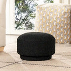 Fuji 15 Faux Sherpa Mushroom Footstool Ottoman