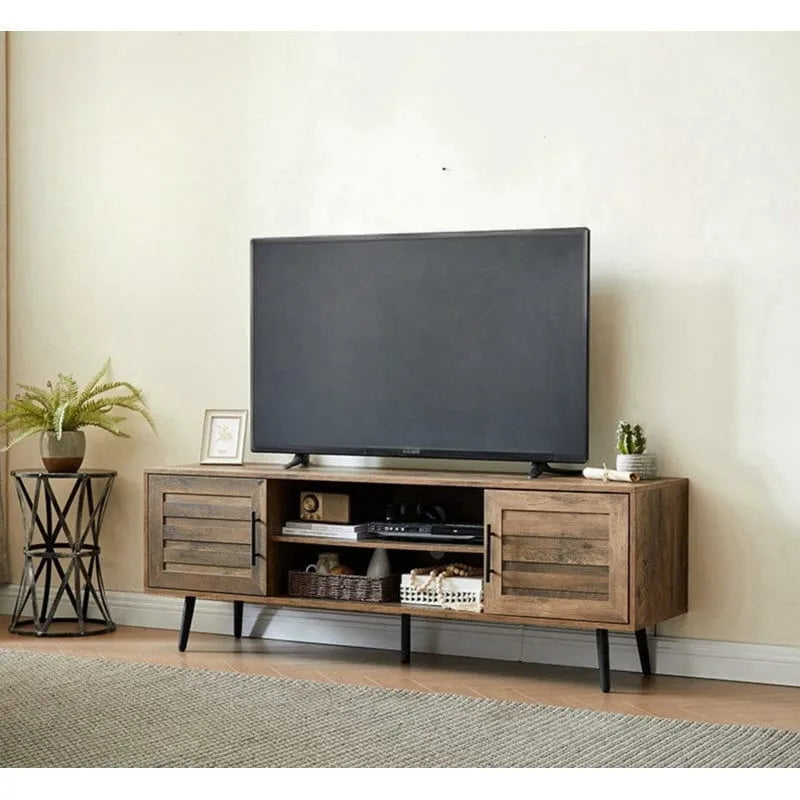 Mid-Century Modern TV Stand For TVs Up To 70 Entertainment Center Media Console - 20.5 H X 59 W X 15.5 D