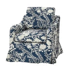 Alois Floral Slipcover Swivel Accent Chair with Removable Cushion by HULALA HOME