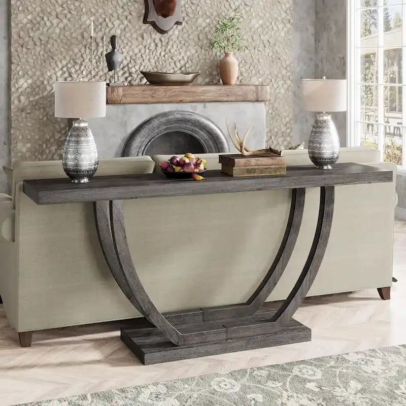 Console Entryway Table Farmhouse, 63 Inches Sofa Table for Entryway