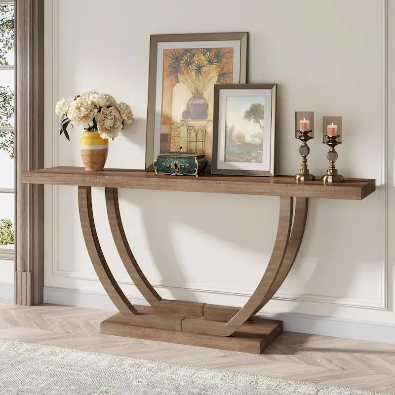 Console Entryway Table Farmhouse, 63 Inches Sofa Table for Entryway