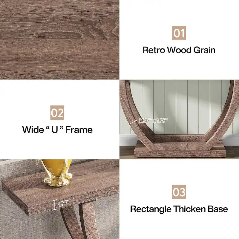 Console Entryway Table Farmhouse, 63 Inches Sofa Table for Entryway