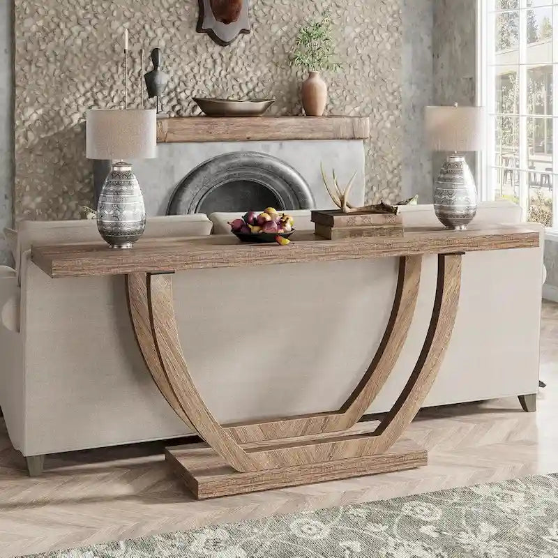 Console Entryway Table Farmhouse, 63 Inches Sofa Table for Entryway