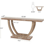 Console Entryway Table Farmhouse, 63 Inches Sofa Table for Entryway