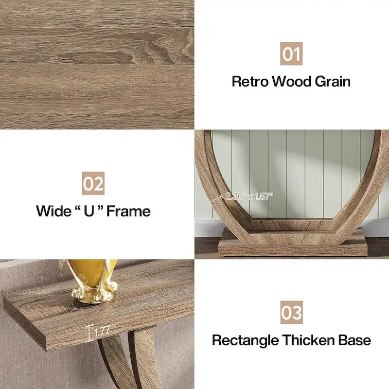 Console Entryway Table Farmhouse, 63 Inches Sofa Table for Entryway