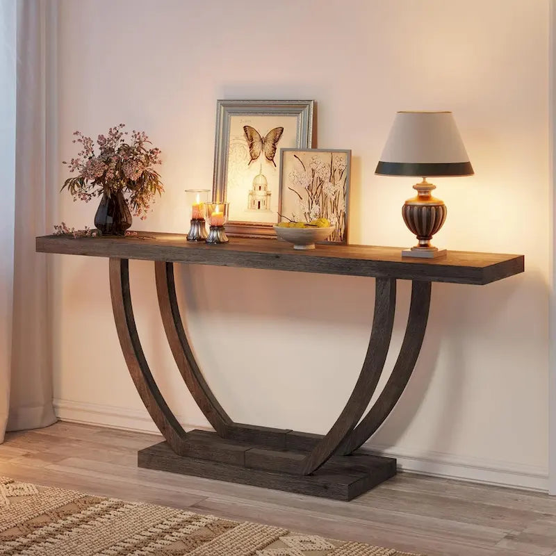 Console Entryway Table Farmhouse, 63 Inches Sofa Table for Entryway
