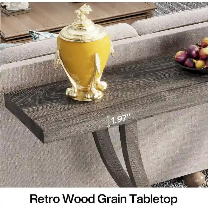 Console Entryway Table Farmhouse, 63 Inches Sofa Table for Entryway