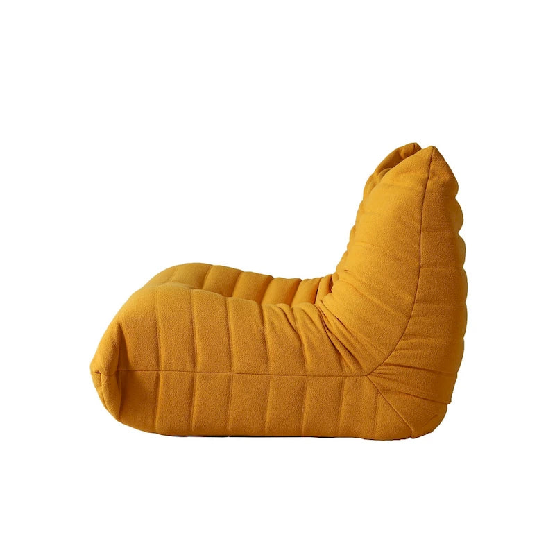 Fireside Chair Single Sofa Teddy Fabric Bean Bag Chair
