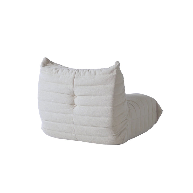 Fireside Chair Single Sofa Teddy Fabric Bean Bag Chair