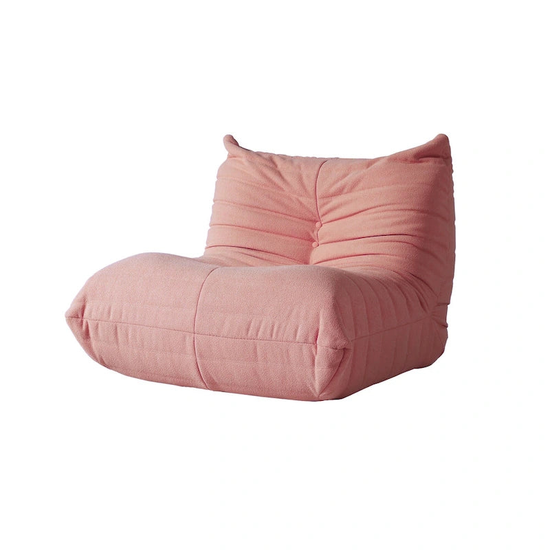 Fireside Chair Single Sofa Teddy Fabric Bean Bag Chair