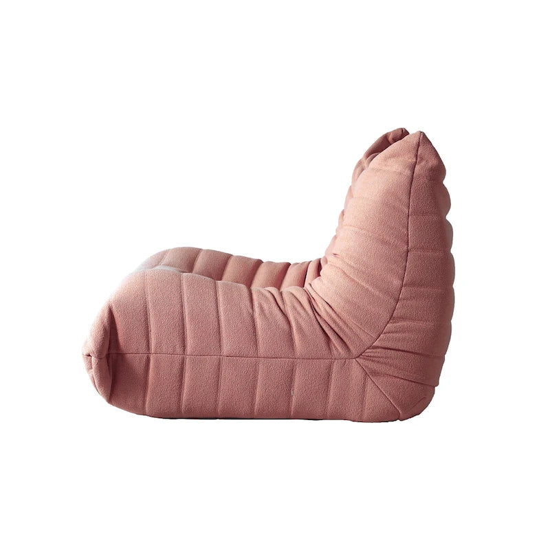 Fireside Chair Single Sofa Teddy Fabric Bean Bag Chair