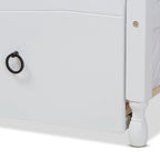 Mara Cottage Farmhouse Full Size Daybed with Roll-out Trundle Bed