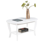 Convenience Concepts American Heritage Oval Coffee Table with Shelf