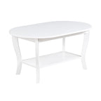 Convenience Concepts American Heritage Oval Coffee Table with Shelf