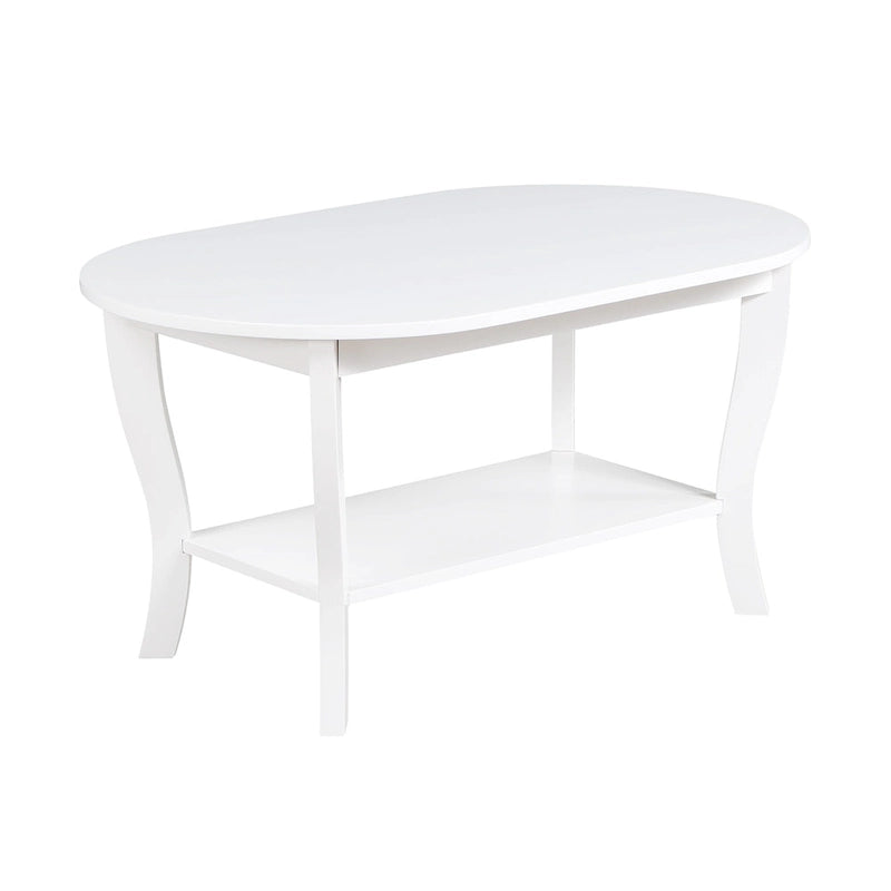 Convenience Concepts American Heritage Oval Coffee Table with Shelf