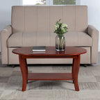 Convenience Concepts American Heritage Oval Coffee Table with Shelf
