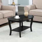 Convenience Concepts American Heritage Oval Coffee Table with Shelf