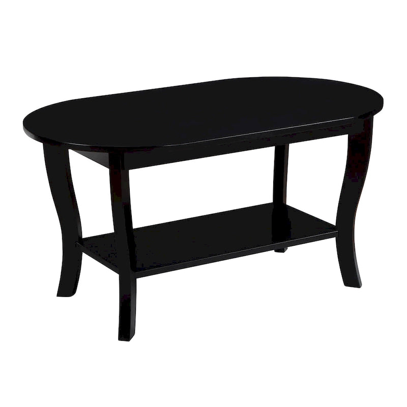 Convenience Concepts American Heritage Oval Coffee Table with Shelf