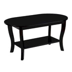 Convenience Concepts American Heritage Oval Coffee Table with Shelf