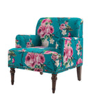 Traditional Upholstered Stripe Accent Chair Modern Armchair