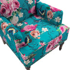Traditional Upholstered Stripe Accent Chair Modern Armchair