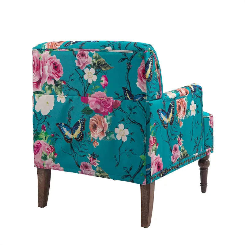 Traditional Upholstered Stripe Accent Chair Modern Armchair