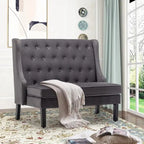 Modern Settee Bench ,loveseat Sofa Loveaseat Settee Sofa Bench High Back for Dining Living Room Hallway or Entryway Seating