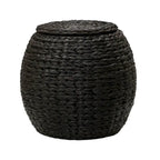 Household Essentials Handwoven Barrel Wicker Storage Basket Side Table - 17.0L x 17.0W x 19.0H