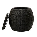 Household Essentials Handwoven Barrel Wicker Storage Basket Side Table - 17.0L x 17.0W x 19.0H