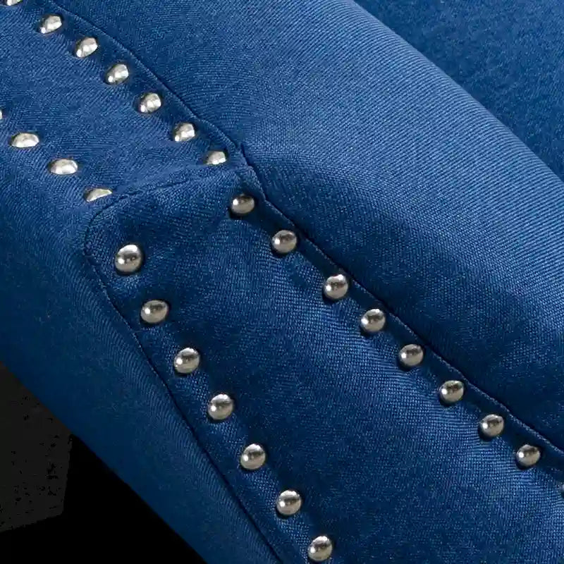 HOMCOM Modern Button Tufted Sitting Bench/Accent Fabric Upholstered Ottoman for Bedroom or Living Room