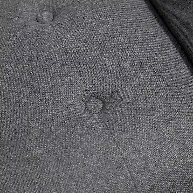 HOMCOM Modern Button Tufted Sitting Bench/Accent Fabric Upholstered Ottoman for Bedroom or Living Room