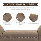 HOMCOM Modern Button Tufted Sitting Bench/Accent Fabric Upholstered Ottoman for Bedroom or Living Room